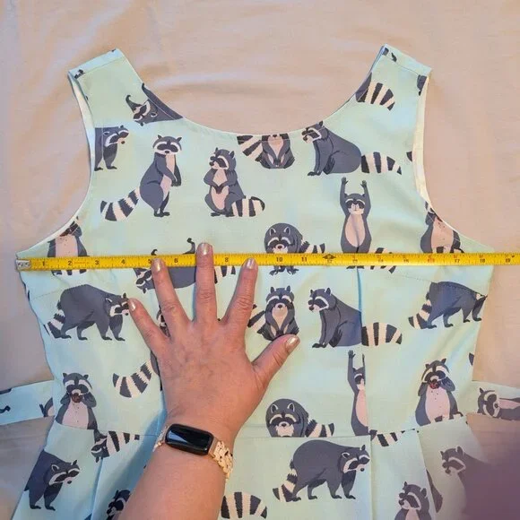 EUC LA Soul Fit & Flare Mini Dress in Trash Panda Print size Medium - Picture 6 of 10